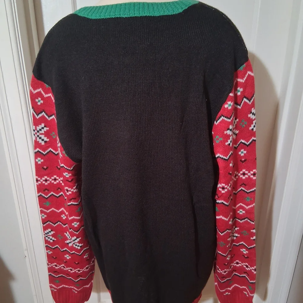 NWT - Ugly Christmas Sweater - Light It Up Polar Bear in Christmas Colors Size L - Picture 2 of 7
